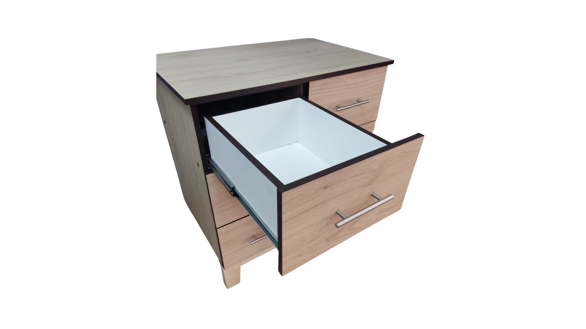 Comoda 80×50 cafe Rieles Telescopicos