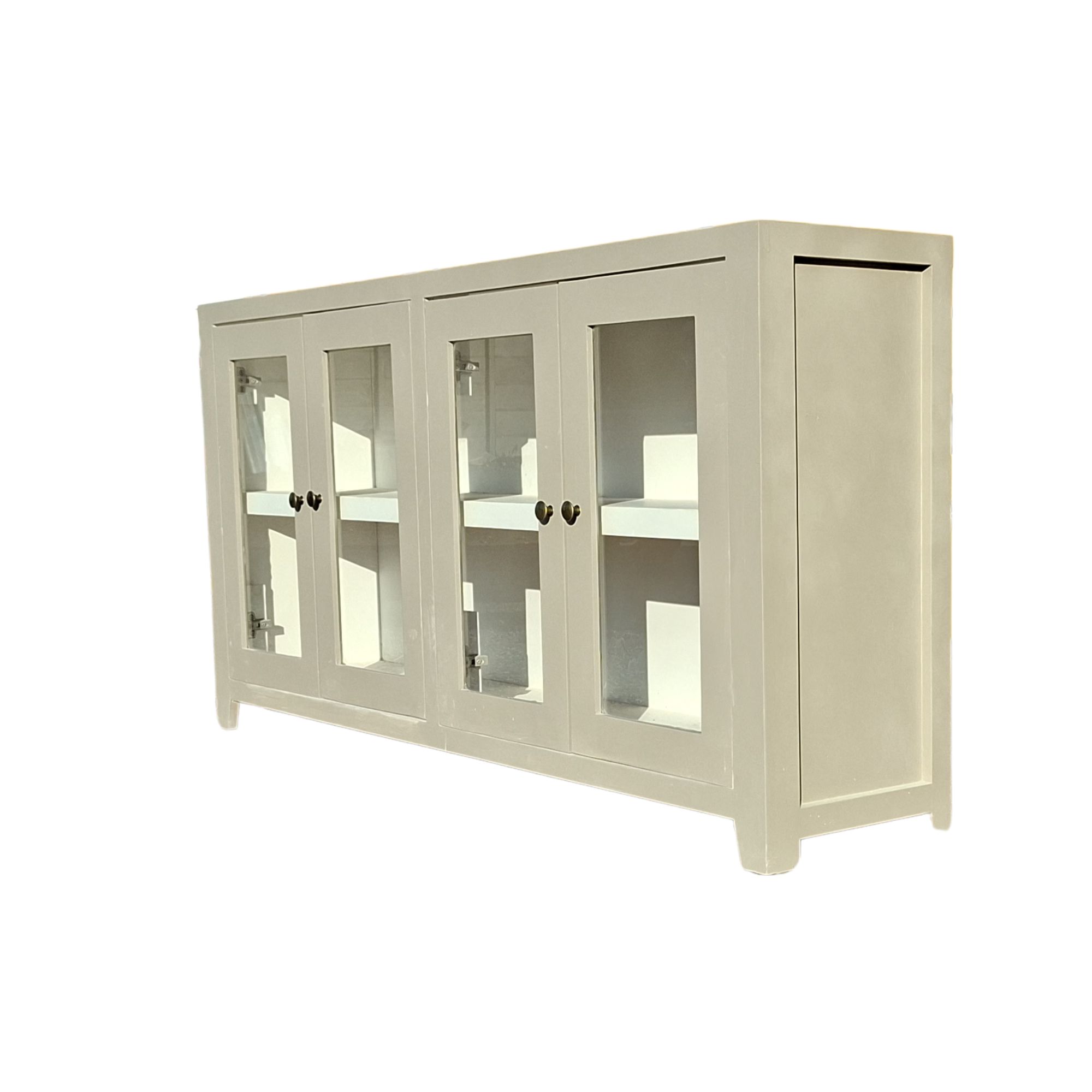 Vitrina Rustica Cesena Beige Blanca
